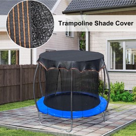 Trampoline Top Cover - Trampoline Shade Cloth | UV Protection Net with Cord Weather Resistant Design Outdoor Sports Accessories for Lawn Straight Pole Garden Playground Backyard