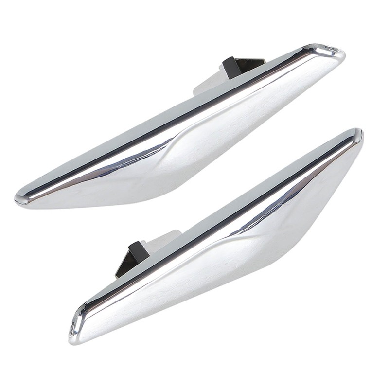 TJHSM 1 Pair Chrome Front Side Moulding Trim Finisher Replacement