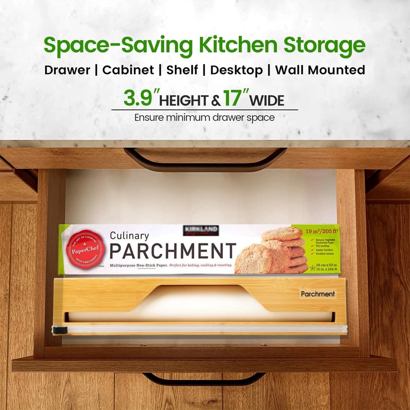 Libreshine 15 Inch Parchment Paper Dispenser with Cutter for Costco-Sized