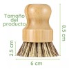 Veraly Kit Limpieza Cocina Cepillo Lava Trastes Con Base Madera