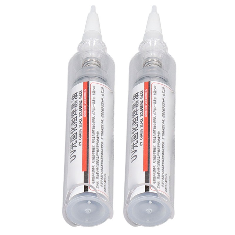 2Pcs PCB Solder Resist Ink UV Curing Curable Soldering PCB