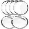 Biugaaufai 6 Pack 12 Inch 201 Stainless Steel Plate, Round