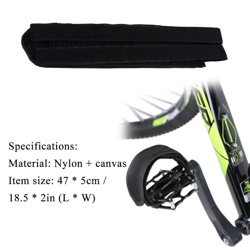 1 par de correa fija para bicicleta, antideslizante, doble calcomanía,