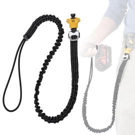 Spider Tool Holster - Pro Tool Tether - Heavy Duty Bungee Cord Carabiner Lanyard for use with Spider Pro Tool Holster – Fall Protection and Safety – Dropped Object Provention