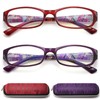 RaoOG Reading Glasses for Women Blue Light Blocking - 2 Pack Computer Readers Choose Your Magnification +2.25
