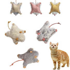 Veinbuty Catnip Cat Mice Toy,3 Pcs Plush Cats Nip Mouse Toys for Teeth Cleaning Chew Kitten Kicker Toy with Crinkle & Bell Cat Interactive Catnip Toys for Indoor Kittens Play Fetch
