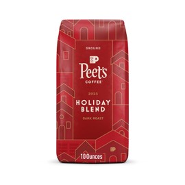 Peet's Coffee, Dark Roast Ground Coffee, 100% Arabica Coffee - Holiday Blend 10 Ounce Bag