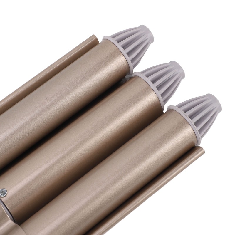 25mm Curling Iron Wand Adjust Temperature Fast Heating 3 Barrel