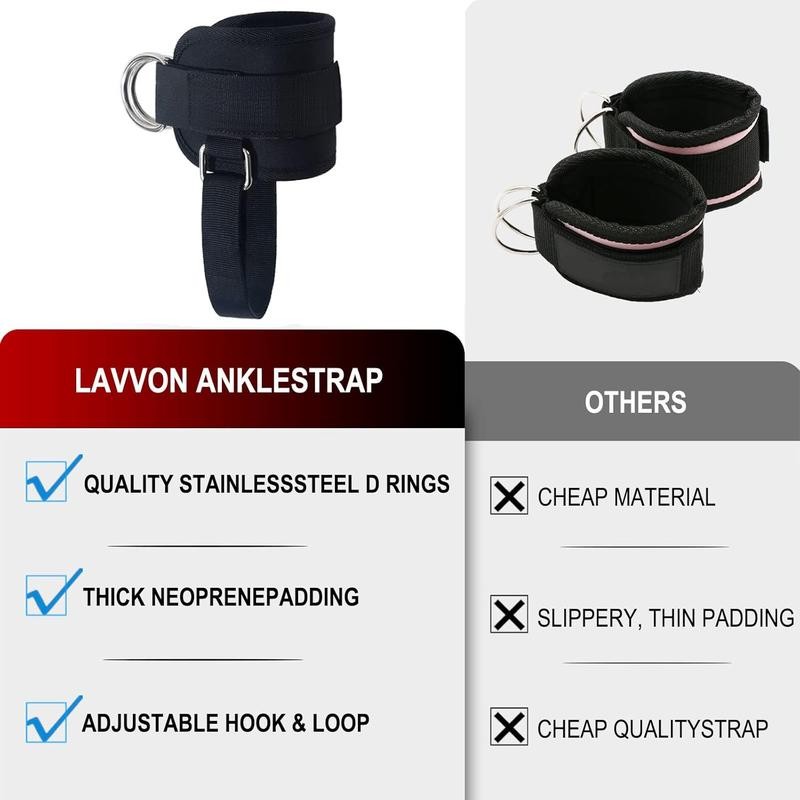 Ankle Straps for Cable Machines Kickbacks - Adjustable Ankle Cable