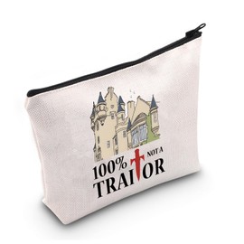 LEVLO Reality TV Show Fan Makeup Bag 100% Not A Traitor Cosmetic Bag Coworker Leaving Colleague Retirement Gift for Her BFF (100% not)