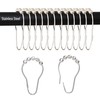 Stainless Steel Shower Curtain Hooks Rustproof Decorative Shower Curtain Rings