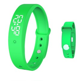 Umllpet Vibration Alarm Bracelet, Alarm Clock Vibration, Vibration Alarm Clock Reminder Watch for Children Adults, Potty Training Watch, Drinking Reminder, Pill Reminders, Green
