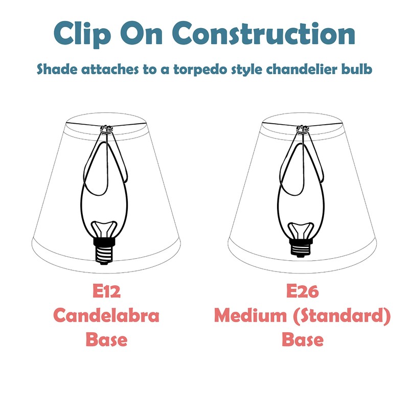 Aspen Creative 30005-2A Small Bell Shape Chandelier Clip-On Lamp Shade