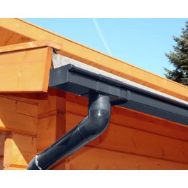 Gutter Pipe Elbow 88° Diameter 60 mm PVC Anthracite