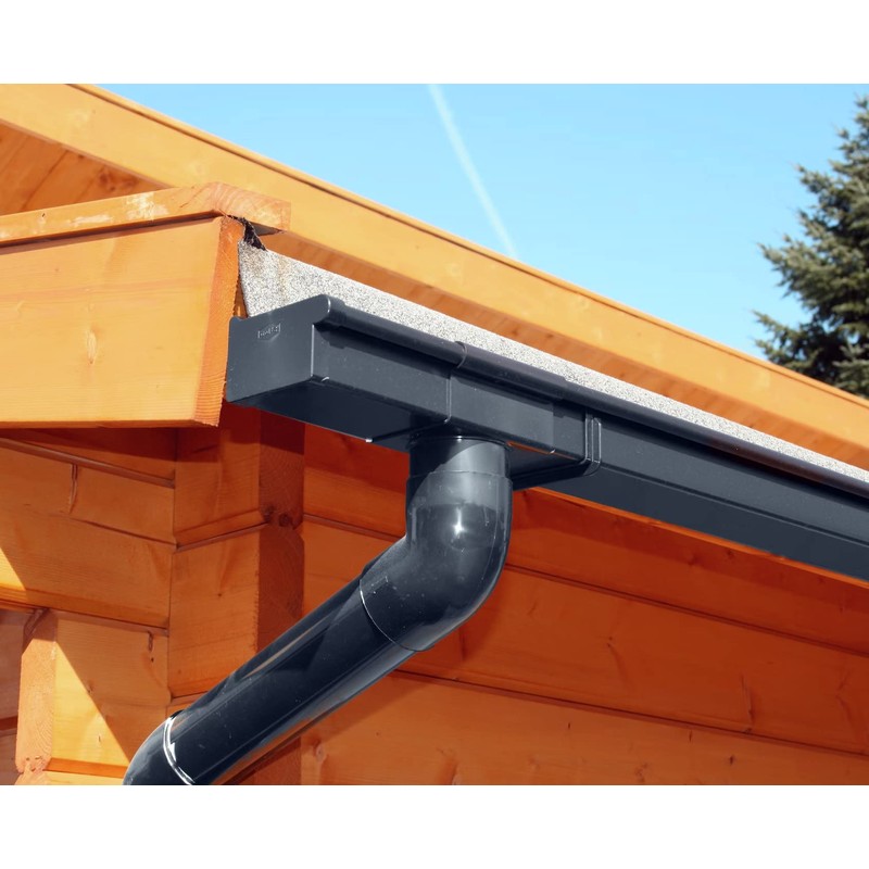 Gutter Pipe Elbow 88° Diameter 60 mm PVC Anthracite