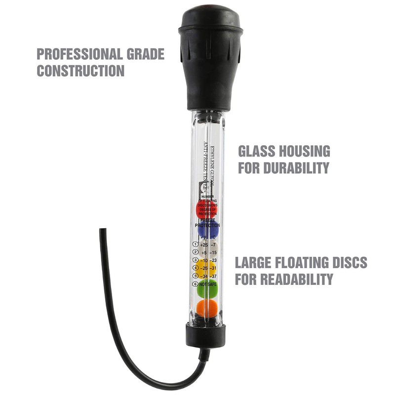 OEMTOOLS 24507 Professional Series Ethylene Glycol Antifreeze Tester,Tests Freezing Point