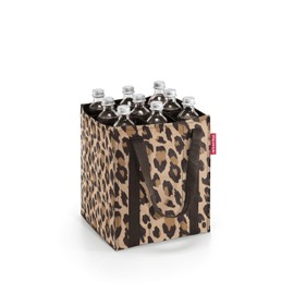 reisenthel Bottlebag - 9 Compartments, Easy Recycling of Bottles, Carrying Straps, Leo Macchiato