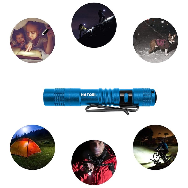 HATORI Led Flashlight Small Super Bright Handheld Flashlights High Lumens