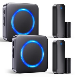 Door Chime, Satisure Wireless Door Sensor Chime When Door Opens, Door Alarms for Kids Safety/Business/Home/Hearing Impaired with 700Ft Range 58 Chimes 5 Volume Levels 2T2