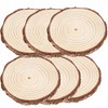 NINGWAAN 6 PCS 8-9 Inch Natural Wood Slices, 20-23cm Unfinished