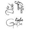 Clear Stempel-Set "Liebe Grüße", ca. 7,4x10,5cm