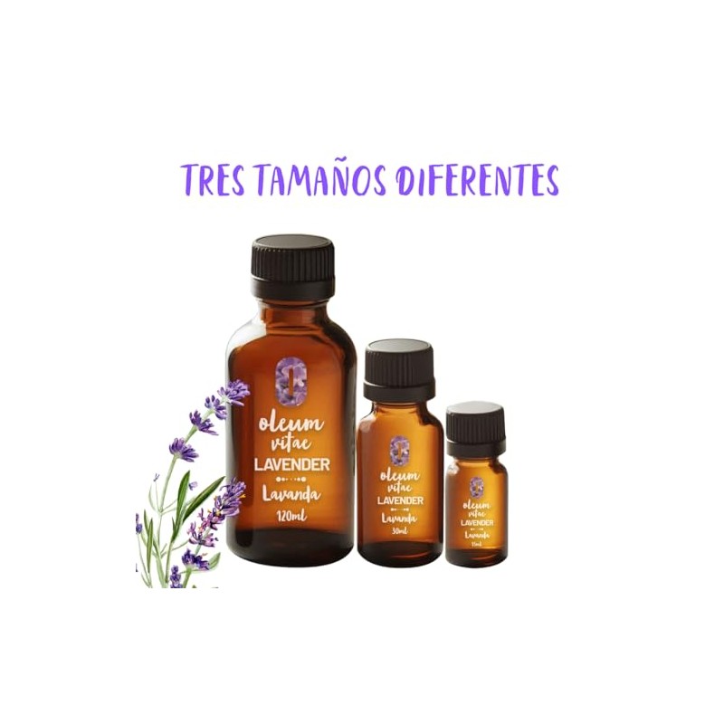 OLEUM VITAE Aceite Esencial de Lavanda 120ml. Lavandula Angustifolia. 100%