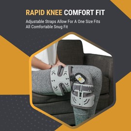 Rapid Knee OA Brace - Right | Single Upright Hinged | Lightweight & Breathable | Portable Support for Osteoarthritis and Rheumatoid Arthritis