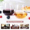 MICHLEY Large Stemless Wine Glasses Clear Tritan Plastic-Unbreakable Wine Cups