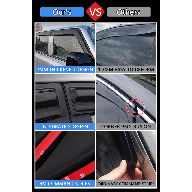 BriYorWay Vent Shades Rain Guards for Buick Lacrosse 2010 2011