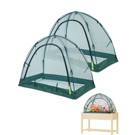 Pop up Gardening Net Cover,44x21.6x31.5 inches Pack of 2,Pest Guard Cover for Vegetables Fruits Durable Plant Gardening Net, Pop-Up Chicken Pen for Small Animals Outdoor Run and Pet Enclosure