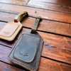 Leather Adjustable Luggage Tag (Saddle Leather)