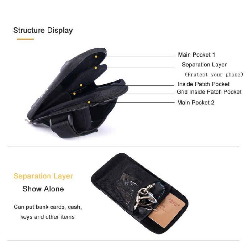 DFV mobile - Waterproof Reflective Armband Case with 2 Compartments