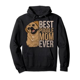 Mothers Day Cute Dog Lover Animal Puggle Mom Puggle Pullover Hoodie