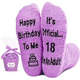 HAPPYPOP 18th Birthday Gifts Socks Ideas - 18th Birthday Gifts for 18 Year Old Girl, Presents for Teens Age 18