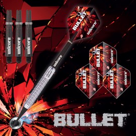 Unicorn Soft Tip Darts Set | Gary 'The Flying Scotsman' Anderson Bullet | Natural Stainless Steel Barrels | 18 g