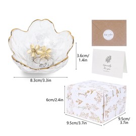 Nideen Jewellery Trinket Dish Ring Dish Holder Small Jewellery Tray, Key Dish for Hallway, Gifts for Birthday, Valentine’s Day, Mother’s Day(Clear)