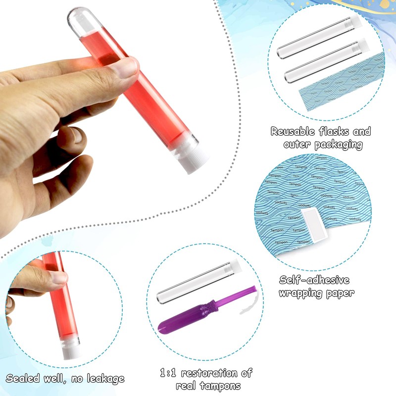 57 Pcs Mini Tampon Flasks for Women, Reusable Flasks Bottle