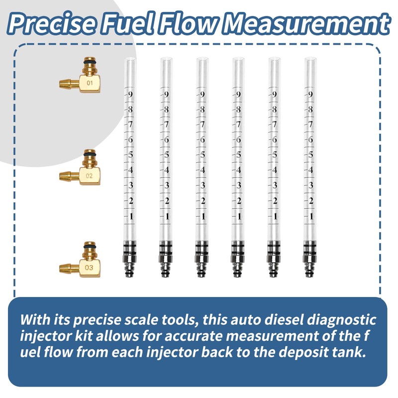 Bicos 6 Cylinder Diesel Injector Flow Diagnostic Set Fuel Injectors