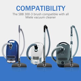 KEEPOW Vacuum Attachment Replacement Compatible with Miele Vacuum Cleaner, Parquet Twister Floor Brush SBB 300-3