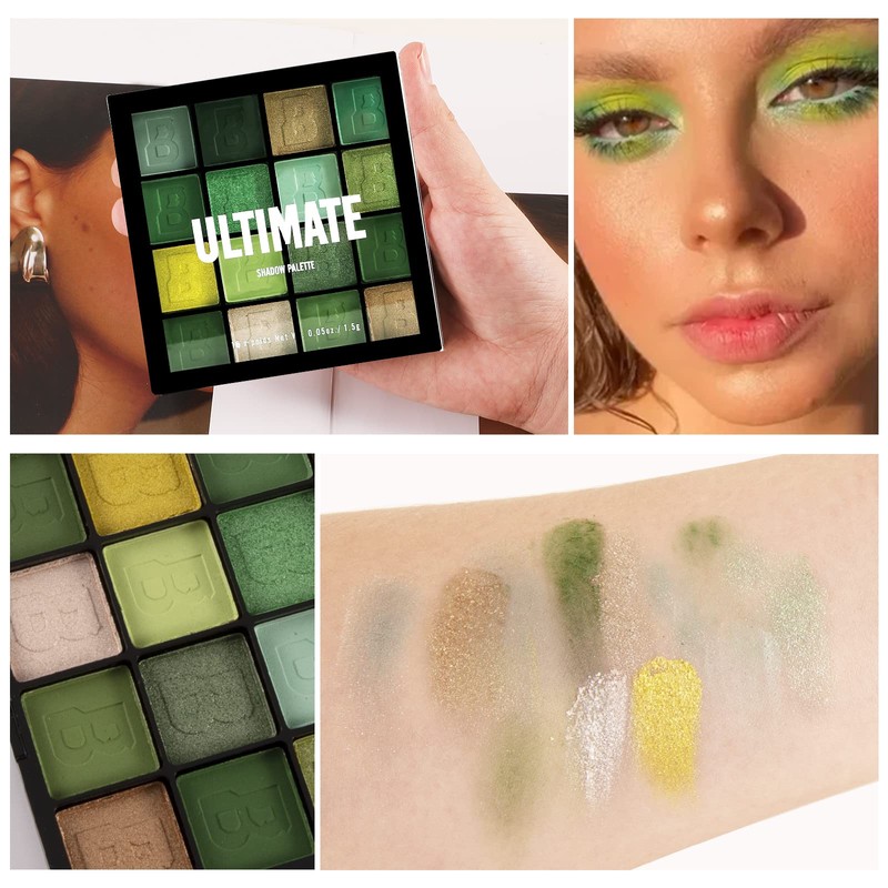 Boobeen Colourful Eyeshadow Palette Makeup 16 Colours, Matte and Glitter