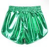 Little Girls Metallic Shiny Pocket Shorts St. Patrick's Day Sapandex