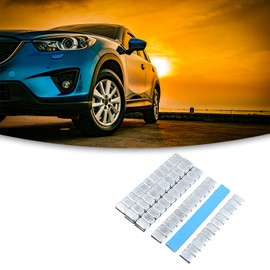 ACROPIX 5.51 Inch X0.75 Inch X0.16 Inch Universal Wheel Balance Weights Silver Tone - Pack of 10