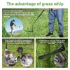 DACK 36" Grass Whip with Double-Edged Serrated Blade, Manual Weed
