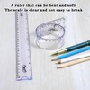 Grevosea 2 PCS Flexible Ruler, 12 Inch Clear Plastic Ruler