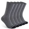 Monxiery Mens 100% Cotton Moisture Wicking Cushioned Crew Socks, Athletic