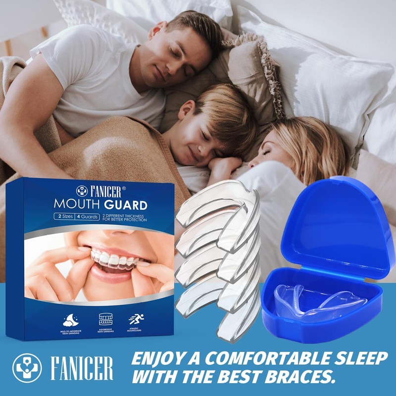 4 Pieces 2 Sizes Night Grinding Splint Soft Material Comfortable