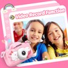 Goopow Kids Digital Camera, Pink Purple, 32GB MicroSD Card Included,