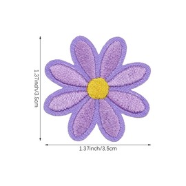 40 Pieces Mixed Color Daisy Flower Applique Patches Iron On Sewing On Flower Patches for Embroidery Repair DIY Crafts T-Shirt Pants Bags Hat Jeans