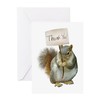 CafePress Squirrel Thank You Greeting Cards Folded Greeting Card Glossy