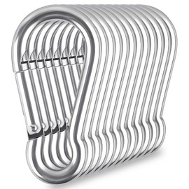 KATUMO M7 Heavy Duty Snap Hooks, 2.75 inch Carabiner Clip Quick Link, 418LBS Holding Capacity Stainless Steel Spring Clips for Hanging Hammock Climbing Hiking Traveling Camping Indoor & Outdoor